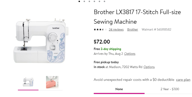 HMONG CREATIONS: REVIEW of Brother Sewing Machine LX 3817